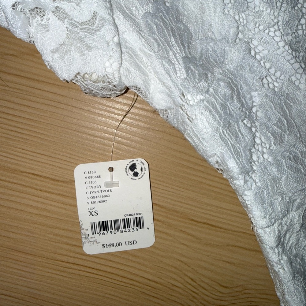 Free People NWT White Lace Midi Dress Size XS - Picture 7 of 9